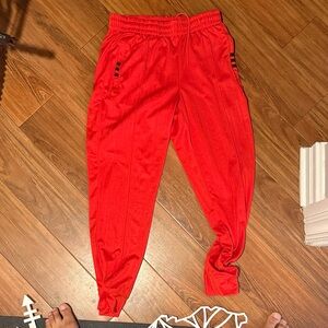 Adidas x Alexander Wang Red Track Pants Unisex XS Streetwear Y2K Collab